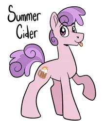 Size: 1551x1778 | Tagged: safe, artist:smirk, derpibooru import, oc, oc:summer cider, pony, crack ship offspring, image, male, offspring, parent:berry punch, parent:junebug, png, simple background, solo, stallion, tongue out, white background