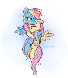 Size: 1570x1792 | Tagged: safe, artist:flutterberrypie, derpibooru import, fluttershy, rainbow dash, pegasus, pony, g4, duo, duo female, eyes closed, female, flutterdash, flying, hug, image, jpeg, lesbian, mare, shipping, smiling, spread wings, tail, wings