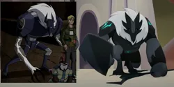 Size: 1152x582 | Tagged: safe, derpibooru import, edit, edited screencap, screencap, storm creature, g4, my little pony: the movie, comparison, generator rex, image, png