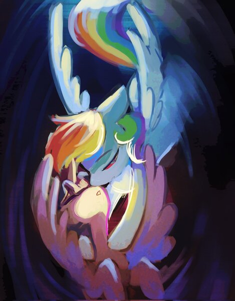 Size: 1601x2048 | Tagged: safe, artist:piesinful, derpibooru import, rainbow dash, twilight sparkle, twilight sparkle (alicorn), alicorn, pegasus, pony, g4, duo, female, image, jpeg, lesbian, mare, shipping, spread wings, twidash, wings