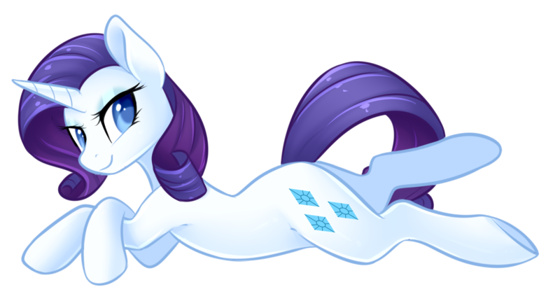 Size: 3301x1816 | Tagged: safe, artist:scarlet-spectrum, derpibooru import, rarity, pony, unicorn, g4, crossed arms, female, horn, image, looking at you, lying down, mare, png, prone, simple background, smiling, solo, transparent background