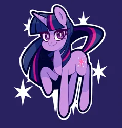 Size: 2391x2509 | Tagged: safe, artist:mekaranger, derpibooru import, twilight sparkle, pony, unicorn, g4, blue background, cute, cutie mark eyes, female, horn, image, mare, png, simple background, solo, starry eyes, twiabetes, twilight's cutie mark, unicorn twilight, wingding eyes