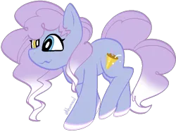 Size: 839x626 | Tagged: safe, artist:kharmacal, derpibooru import, oc, oc:glitter confetti, unofficial characters only, earth pony, colored lineart, heterochromia, image, png, simple background, transparent background, two toned mane