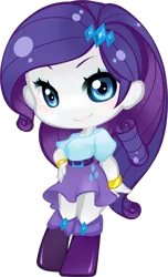 Size: 1833x3016 | Tagged: safe, artist:yuuabyss, derpibooru import, rarity, equestria girls, g4, chibi, deviantart watermark, female, hand on hip, image, obtrusive watermark, png, simple background, smiling, solo, transparent background, watermark