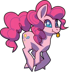 Size: 1358x1435 | Tagged: safe, artist:zingey, derpibooru import, pinkie pie, earth pony, pony, g4, :p, cute, diapinkes, female, image, mare, png, simple background, solo, starry eyes, tongue out, transparent background, wingding eyes