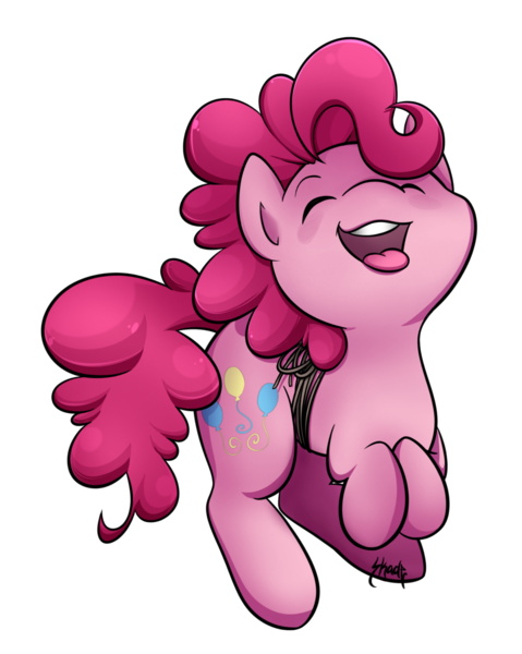 Size: 1331x1667 | Tagged: safe, artist:midnightpremiere, derpibooru import, pinkie pie, earth pony, pony, g4, cute, diapinkes, eyes closed, female, image, mare, open mouth, png, simple background, solo, string, tongue out, transparent background