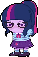 Size: 164x242 | Tagged: source needed, useless source url, safe, artist:loss_art, derpibooru import, sci-twi, twilight sparkle, equestria girls, g4, glasses, homestuck, image, png, ponytail, simple background, solo, transparent background