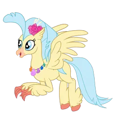 Size: 2406x2274 | Tagged: safe, artist:gmaplay, derpibooru import, princess skystar, classical hippogriff, hippogriff, g4, my little pony: the movie, beak, female, flower, flower in hair, freckles, image, jewelry, necklace, pearl necklace, png, simple background, solo, transparent background, vector