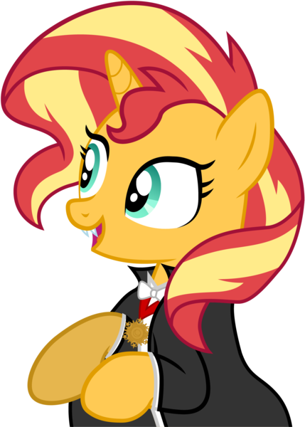 Size: 1478x2068 | Tagged: safe, artist:ahsokafan100, derpibooru import, sunset shimmer, pony, unicorn, g4, bela lugosi, bowtie, cape, clothes, costume, dracula, fake fangs, fangs, halloween, halloween costume, holiday, horn, image, jewelry, medallion, mlp fim's fourteenth anniversary, necklace, nightmare night, nightmare night costume, open mouth, open smile, png, raised hoof, raised hooves, simple background, smiling, solo, transparent background, tuxedo, universal monsters, vampire costume, vector