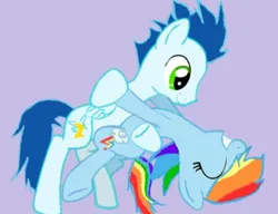 Size: 720x554 | Tagged: safe, ponerpics import, ponybooru import, rainbow dash, soarin', pegasus, pony, cute, dancing, dashabetes, female, image, jpeg, male, mare, rainbow sass, romantic, shipping, soarindash, stallion, straight