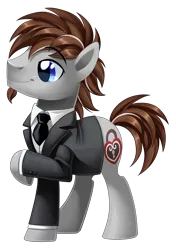 Size: 1756x2500 | Tagged: safe, artist:centchi, derpibooru import, oc, oc:subzero grey, unofficial characters only, earth pony, pony, clothes, image, male, png, simple background, solo, stallion, suit, transparent background