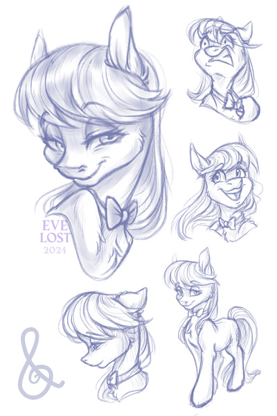 Size: 2362x3543 | Tagged: safe, artist:evelost, derpibooru import, octavia melody, earth pony, pony, g4, chest fluff, emotions, image, jpeg, looking at you, monochrome, open mouth, open smile, sketch, smiling, smiling at you, solo