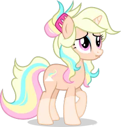 Size: 1852x1940 | Tagged: safe, artist:cirillaq, derpibooru import, oc, oc:rainbow swirls, pony, unicorn, female, horn, image, mare, png, simple background, solo, transparent background