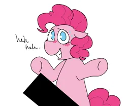 Size: 1038x868 | Tagged: suggestive, artist:dsstoner, derpibooru import, pinkie pie, earth pony, pony, blushing, censor bar, censored, female, image, mare, pinktober, png, shrug, sweat, sweatdrop