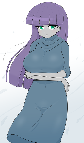 Size: 1298x2203 | Tagged: safe, artist:batipin, derpibooru import, maud pie, human, equestria girls, g4, breast hold, breasts, busty maud pie, image, looking at you, png