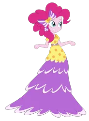 Size: 3000x4085 | Tagged: safe, artist:cartoonmasterv3, artist:nie-martw-sie-o-mnie, derpibooru import, pinkie pie, human, equestria girls, g4, make new friends but keep discord, clothes, dress, equestria girls-ified, gala dress, humanized, image, long dress, long skirt, png, skirt, solo, vector