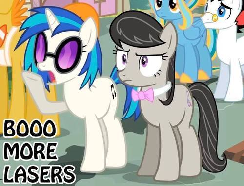 Size: 500x383 | Tagged: safe, derpibooru import, edit, carrot cake, octavia melody, vinyl scratch, oc, oc:mysteryben, pony, unicorn, epic rage time, g4, caption, dialogue, duo focus, female, glasses, horn, image, image macro, jpeg, mare, meme, open mouth, screenshots, text