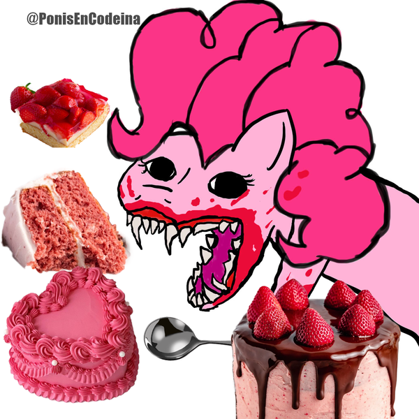 Size: 1260x1260 | Tagged: safe, artist:rsa.fim, derpibooru import, part of a set, pinkie pie, earth pony, pony, eating, image, messy eating, png, solo