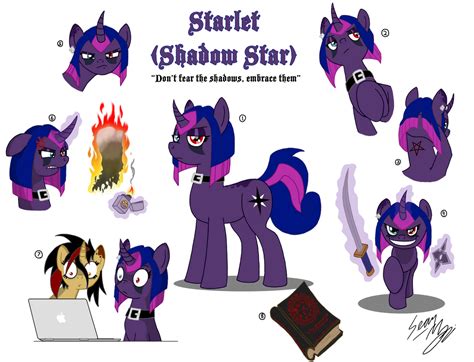 Size: 474x362 | Tagged: dead source, safe, artist:blood-asp0123, derpibooru import, oc, oc:starlet "shadow star", unofficial characters only, pony, unicorn, annoyed, book, burning, choker, computer, cross-popping veins, curved horn, emanata, eyeshadow, fire, heterochromia, horn, image, jpeg, laptop computer, levitation, lidded eyes, lighter, low angle, magic, magic aura, makeup, needs more jpeg, picture for breezies, raised hoof, scroll, shrunken pupils, signature, simple background, standing, sword, telekinesis, throwing star, undercut, unicorn oc, weapon, white background