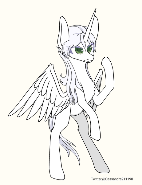 Size: 2000x2600 | Tagged: safe, artist:cassandra211190, derpibooru import, oc, oc:κασσάνδρα, alicorn, pony, alicorn oc, horn, image, png, wings