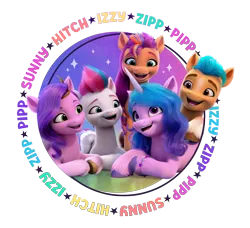 Size: 4490x4102 | Tagged: safe, derpibooru import, official, hitch trailblazer, izzy moonbow, pipp petals, sunny starscout, zipp storm, earth pony, pegasus, pony, unicorn, g5, female, group, horn, image, male, mane five, mane stripe sunny, mare, png, quintet, royal sisters (g5), siblings, simple background, sisters, stallion, transparent background