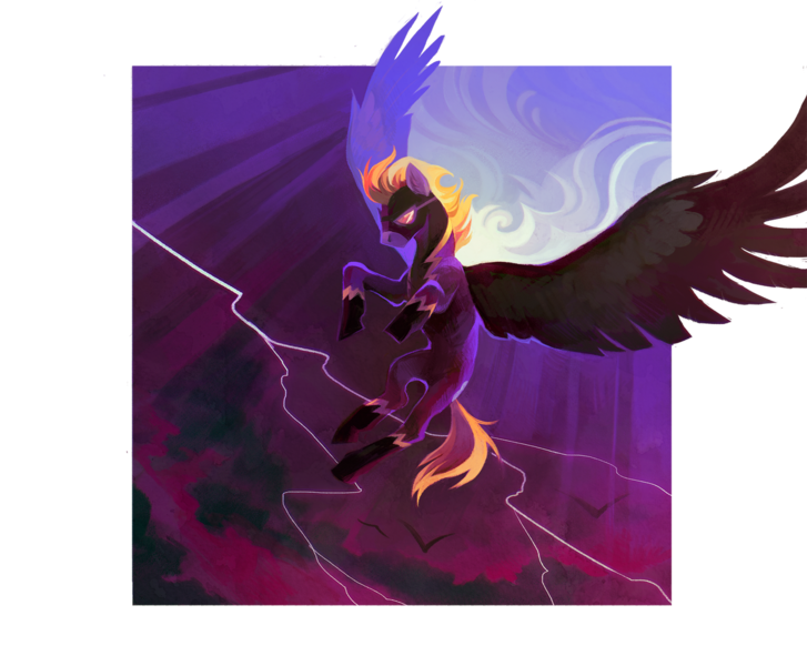 Size: 1280x1056 | Tagged: safe, artist:dearmary, derpibooru import, oc, oc:blaze (shadowbolt), unofficial characters only, bat, pegasus, pony, abstract background, aviator goggles, clothes, cloud, costume, flight suit, goggles, image, lightning, night, png, shadowbolts, shadowbolts costume, solo, transparent, yellow mane