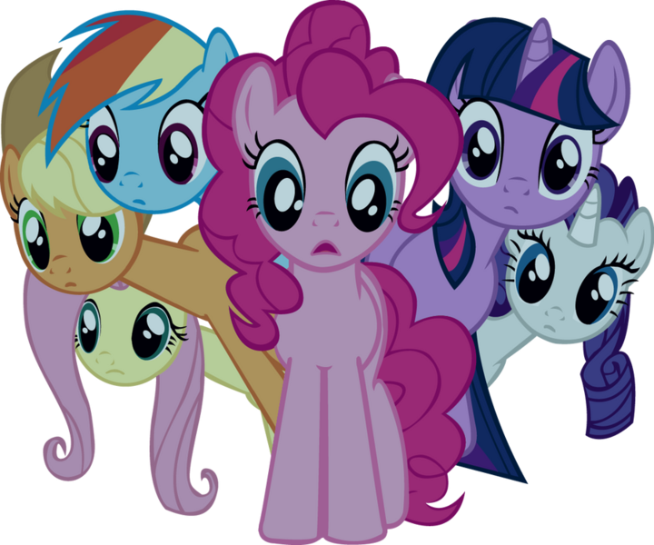 Size: 900x750 | Tagged: safe, artist:starboltpony, derpibooru import, applejack, fluttershy, pinkie pie, rainbow dash, rarity, twilight sparkle, earth pony, pegasus, pony, unicorn, friendship is magic, g4, 2011, artifact, female, image, mane six, mare, png, simple background, transparent background, unicorn twilight, vector