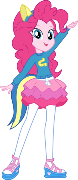 Size: 2132x4905 | Tagged: safe, artist:octosquish7260, derpibooru import, pinkie pie, human, equestria girls, g4, clothes, eqg promo pose set, female, image, png, rah rah skirt, sandals, simple background, skirt, solo, standing, sweater, teenager, tights, transparent background, wondercolt ears, wondercolts