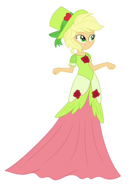 Size: 3000x4085 | Tagged: safe, artist:cartoonmasterv3, artist:nie-martw-sie-o-mnie, derpibooru import, applejack, human, equestria girls, g4, make new friends but keep discord, clothes, dress, equestria girls-ified, gala dress, humanized, image, long dress, long skirt, png, skirt, solo, vector