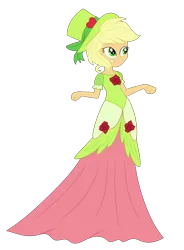 Size: 3000x4085 | Tagged: safe, artist:cartoonmasterv3, artist:nie-martw-sie-o-mnie, derpibooru import, applejack, human, equestria girls, g4, make new friends but keep discord, clothes, dress, equestria girls-ified, gala dress, humanized, image, long dress, long skirt, png, skirt, solo, vector