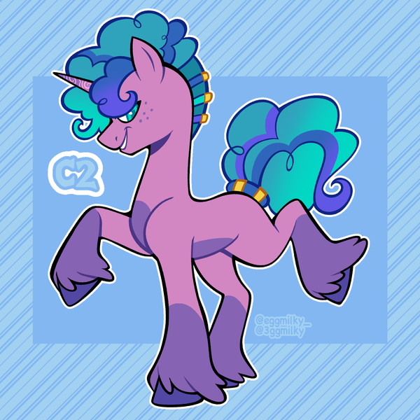 Size: 3000x3000 | Tagged: safe, artist:3ggmilky, derpibooru import, oc, pony, unicorn, fusion, fusion:izzy moonbow, fusion:misty brightdawn, horn, image, male, png, sol, stallion