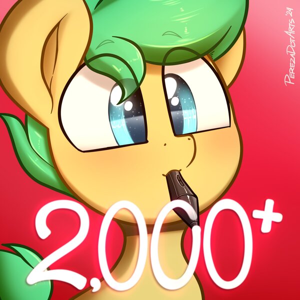 Size: 2048x2048 | Tagged: safe, artist:perezadotarts, ponerpics import, oc, unofficial characters only, pony, blushing, image, jpeg, male, marker, milestone, solo, stallion