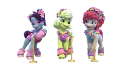 Size: 12598x7086 | Tagged: safe, derpibooru import, official, earth pony, pony, g5, my little pony: make your mark, absurd file size, blue belle (g5), bridlewoodstock, bridlewoodstock (make your mark), dreamlands, female, g5 brand assets, image, mare, minty (g5), my little pony: make your mark chapter 4, png, simple background, snuzzle (g5), transparent background, trio, trio female