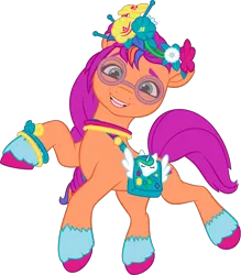 Size: 3167x3622 | Tagged: safe, derpibooru import, official, sunny starscout, earth pony, pony, g5, my little pony: make your mark, bridlewoodstock, bridlewoodstock (make your mark), female, g5 brand assets, image, mare, my little pony: make your mark chapter 4, png, simple background, slender, solo, thin, transparent background