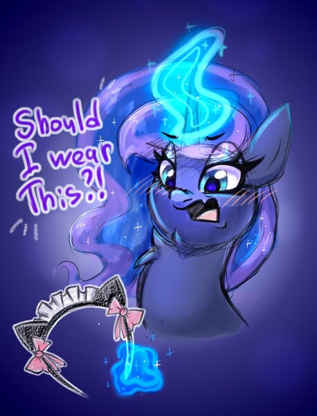 Size: 2508x3285 | Tagged: safe, artist:pozya1007, derpibooru import, princess luna, alicorn, g4, cute, female, image, jpeg, solo