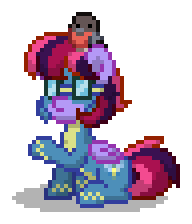 Size: 192x224 | Tagged: safe, derpibooru import, oc, oc:featherbrain, unofficial characters only, bird, dog, pegasus, pony, pony town, g4, clothes, digital art, female, image, mare, pegasus oc, pink hair, pink mane, pink tail, pixel art, png, purple coat, raised hoof, red eyes, simple background, sitting, solo, tail, transparent background, uniform, wings, wonderbolts, wonderbolts uniform