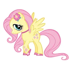 Size: 2048x2048 | Tagged: safe, artist:dreamscreep, derpibooru import, edit, fluttershy, pegasus, pony, g4, blushing, choker, eyeshadow, flower, flower in hair, gyaru, hibiscus, hoof polish, hooves, image, lipstick, makeup, png, simple background, solo, white background