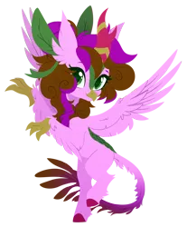 Size: 2488x3000 | Tagged: safe, artist:belka-sempai, derpibooru import, oc, oc:sharp stem, unofficial characters only, hippogriff, hybrid, kirin, pony, beak, cute, female, image, kiringriff, mare, png, simple background, solo, species swap, transparent background, wings