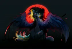 Size: 5149x3508 | Tagged: semi-grimdark, artist:inspiredpixels, derpibooru import, oc, unofficial characters only, pegasus, pony, blood, image, jpeg, pegasus oc, solo, wings