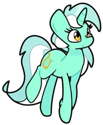 Size: 741x900 | Tagged: safe, artist:kindakismet, derpibooru import, lyra heartstrings, pony, unicorn, g4, horn, image, png, simple background, smiling, solo, transparent background