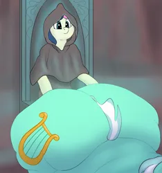 Size: 1805x1930 | Tagged: suggestive, artist:lupin quill, derpibooru import, bon bon, lyra heartstrings, sweetie drops, earth pony, pony, unicorn, g4, butt, cloak, clothes, costume, fat, fat fetish, feedee, feeder, female, fetish, halloween, halloween costume, holiday, hood, horn, image, lard-ra heartstrings, large butt, lesbian, lyrabon, mare, meme, meme reference, morbidly obese, nightmare night, nightmare night costume, obese, plot, png, pondering my orb, presenting, rolls of fat, shipping, sitting, stretched cutie mark, the ass was fat