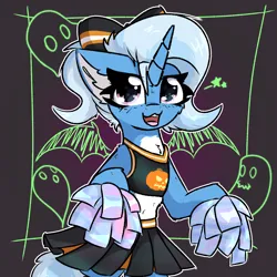 Size: 2000x2000 | Tagged: safe, artist:jubyskylines, derpibooru import, trixie, g4, cheerleader, cheerleader outfit, clothes, image, png, solo