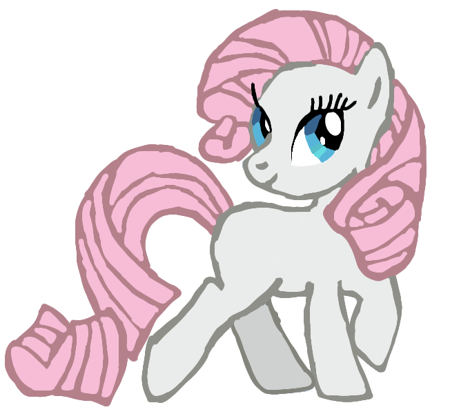 Size: 652x600 | Tagged: safe, artist:durpy, artist:samira066, derpibooru import, snuzzle, earth pony, pony, g1, g4, adult blank flank, blank flank, blue eyes, closed mouth, cute, evolution of rarity, female, g1 snuzzlebetes, g1 to g4, generation leap, image, looking up, mare, pink hair, pink mane, pink tail, png, raised hoof, raised leg, recolor, rotated head, simple background, smiling, solo, tail, white background, white coat