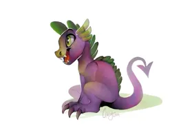 Size: 3200x2508 | Tagged: safe, artist:casynuf, derpibooru import, spike, dragon, g4, detailed, fangs, image, male, png, simple background, solo, white background