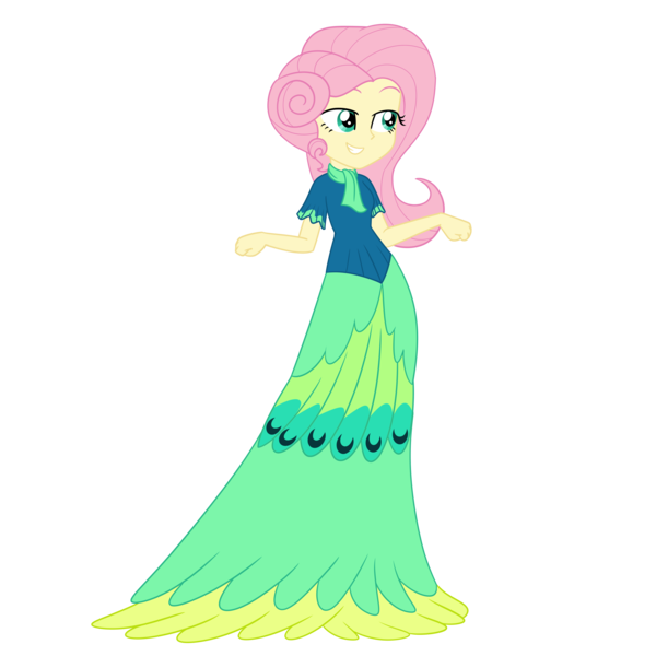 Size: 3000x3000 | Tagged: safe, artist:cartoonmasterv3, artist:nie-martw-sie-o-mnie, derpibooru import, fluttershy, human, equestria girls, g4, make new friends but keep discord, clothes, dress, gala dress, humanized, image, long dress, long skirt, png, skirt, solo, vector