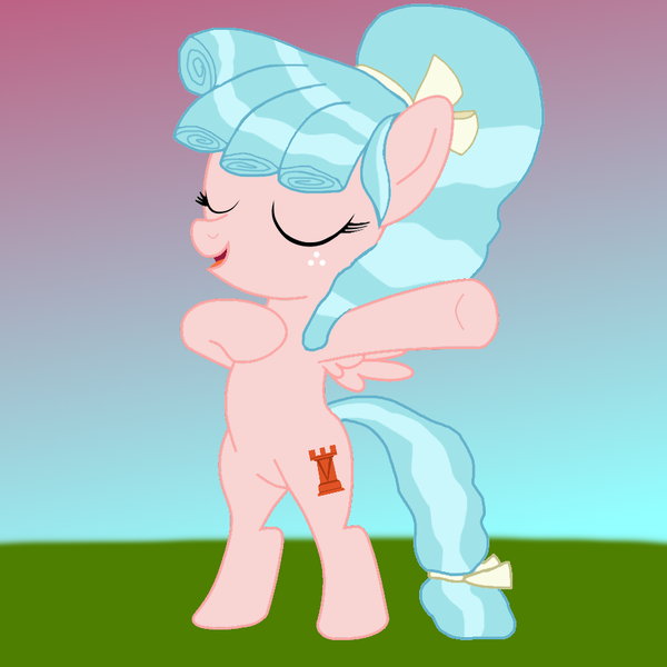 Size: 894x894 | Tagged: safe, artist:alexeigribanov, artist:optimusv42, derpibooru import, cozy glow, g4, base used, bow, chest beating, deviantart, eyes closed, hair bow, image, no shading, open mouth, open smile, png, smiling, standing on two hooves