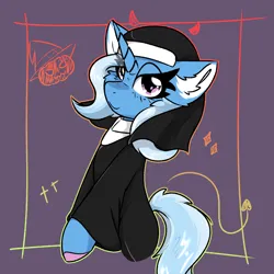 Size: 2000x2000 | Tagged: safe, artist:jubyskylines, derpibooru import, trixie, g4, image, nun, png