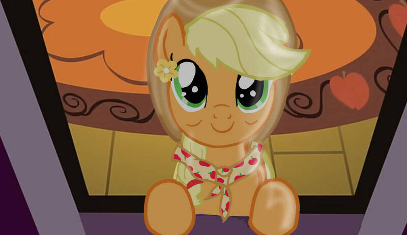 Size: 1175x680 | Tagged: safe, artist:mlpedits123, derpibooru import, applejack, earth pony, pony, image, jpeg, older, older applejack, screencap background, solo