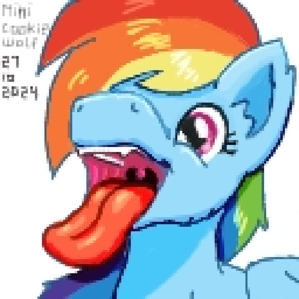 Size: 720x720 | Tagged: suggestive, artist:minicookiewolf, derpibooru import, rainbow dash, image, jpeg, maw, mawshot, open mouth