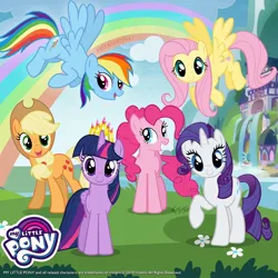 Size: 1080x1080 | Tagged: safe, derpibooru import, applejack, fluttershy, pinkie pie, rainbow dash, rarity, twilight sparkle, gameloft, image, jpeg, mane six